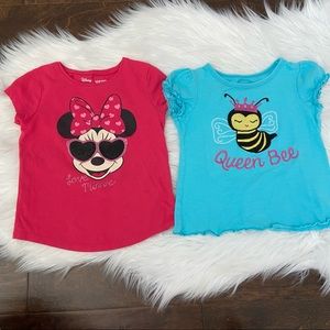 Size 4t shirt bundle- Minnie and queen bee